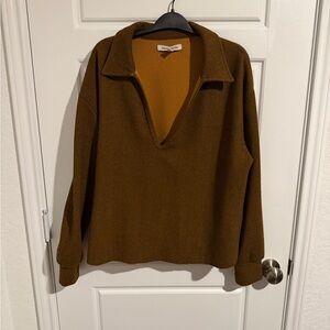 Urban Outfitters Brown V-Neck Sweater